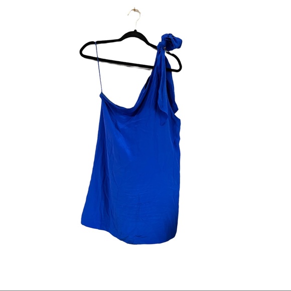 Olive Olivia One Shoulder Silk Cocktail Dress Size S - Picture 5 of 8